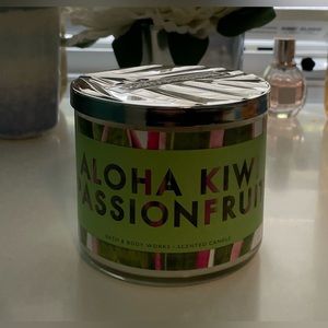 Bath and Body Works 3-wick Aloha Kiwi Passionfruit candle.